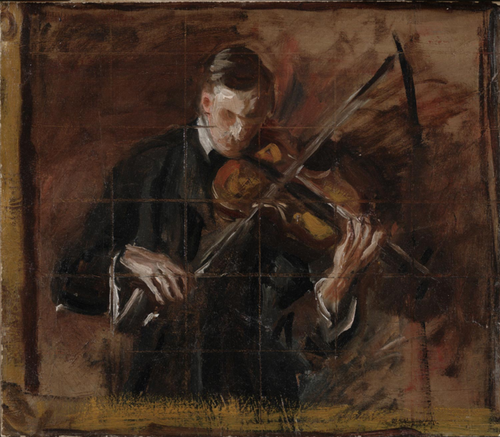 Sketch For Music - The Violinist (Thomas Eakins) - Reprodução com Qualidade Museu