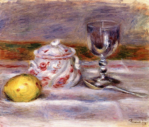 Açucareiro, copo e limão (Pierre-Auguste Renoir) - Reprodução com Qualidade Museu