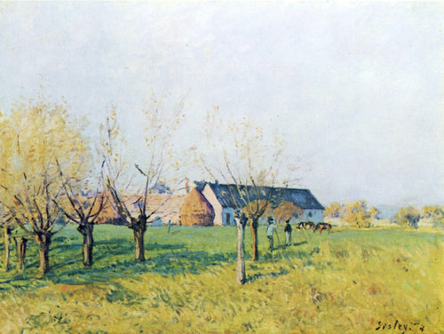 Fazenda para Hollenkaff (Alfred Sisley) - Reprodução com Qualidade Museu