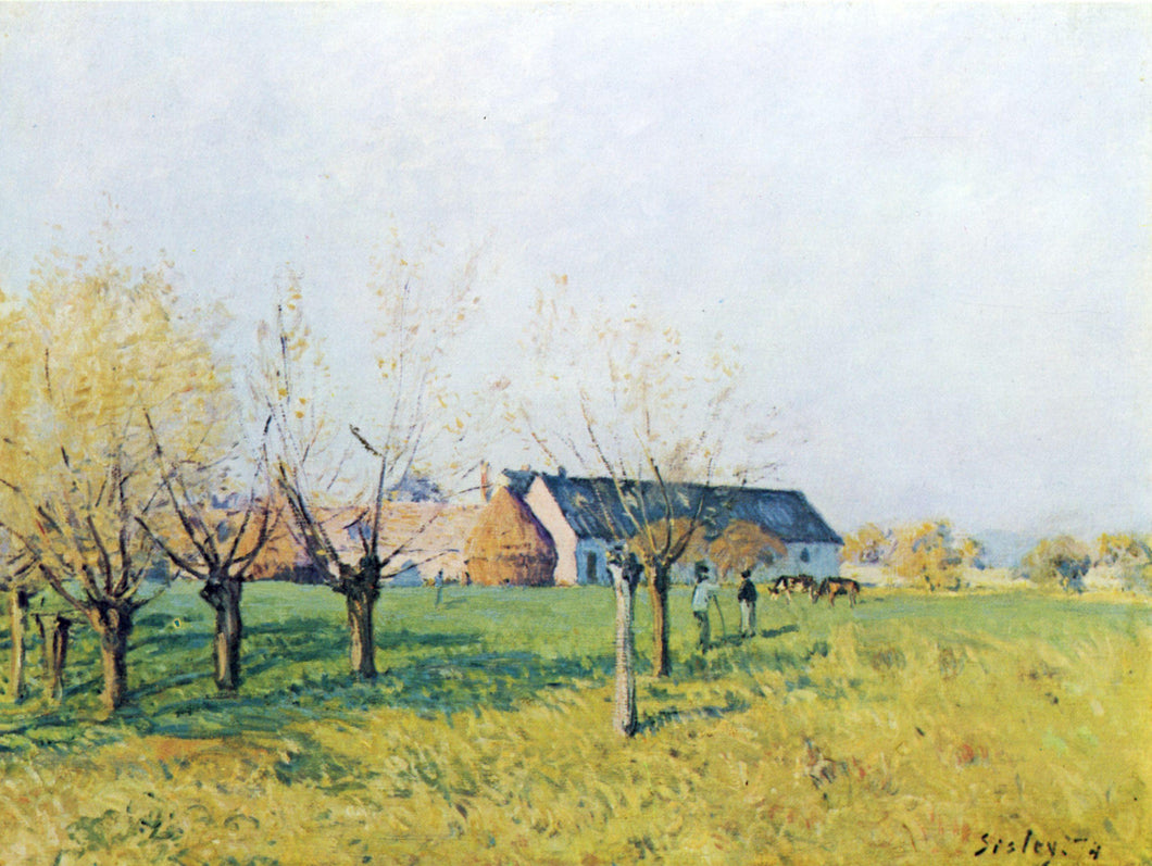 Fazenda para Hollenkaff (Alfred Sisley) - Reprodução com Qualidade Museu