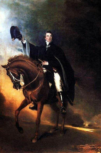 O duque de Wellington montou em Copenhague a partir de Waterloo