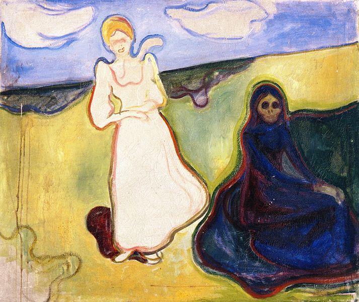 Duas mulheres em uma paisagem (Edvard Munch) - Reprodução com Qualidade Museu