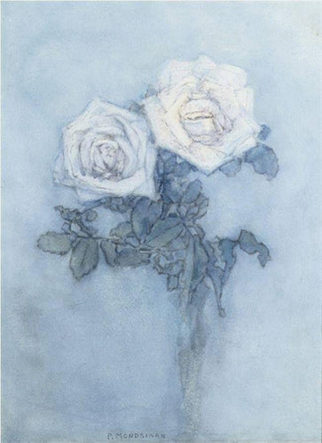 Duas rosas (Piet Mondrian) - Reprodução com Qualidade Museu