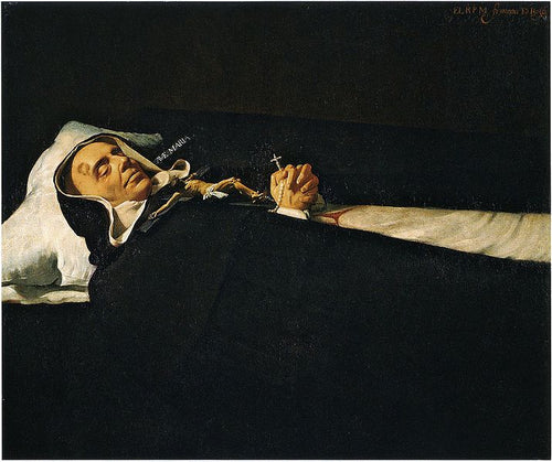 Retrato de São Simão de Rojas Morto (Diego velázquez) - Reprodução com Qualidade Museu