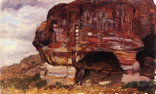 Estudo da rocha zoomórfica, Petra (Frederic Edwin Church) - Reprodução com Qualidade Museu