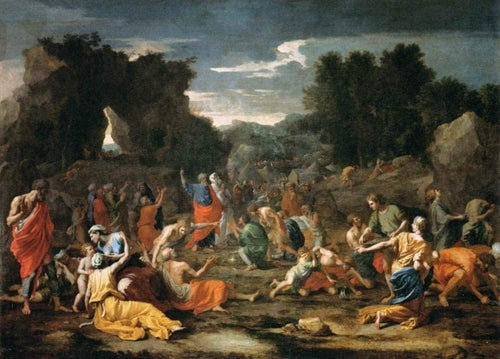 Os judeus reunindo o maná no deserto
