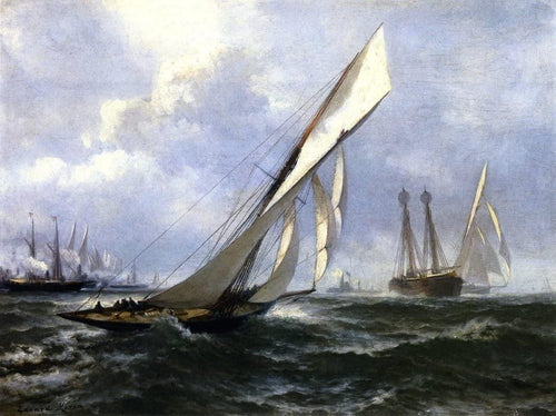 Yacht Race (Edward Moran) - Reprodução com Qualidade Museu