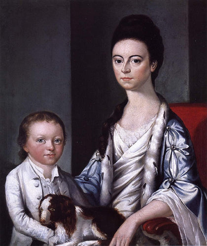 Christian Stelle Banister e seu filho John (Gilbert Stuart) - Reprodução com Qualidade Museu