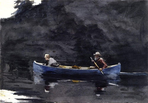 Cena no Adirondacks (Winslow Homer) - Reprodução com Qualidade Museu