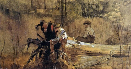 Esperando por uma mordida (Winslow Homer) - Reprodução com Qualidade Museu