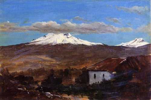 Monte Chimborazo, Equador, mostrado de Riiobamba (Frederic Edwin Church) - Reprodução com Qualidade Museu