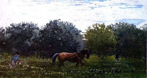 Cavalo e lavrador, Fazenda Houghton (Winslow Homer) - Reprodução com Qualidade Museu