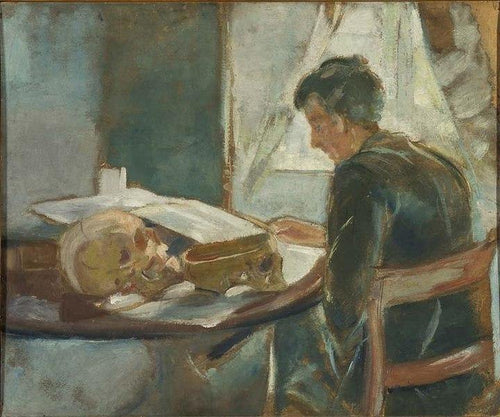 Andreas Munch estudando anatomia (Edvard Munch) - Reprodução com Qualidade Museu