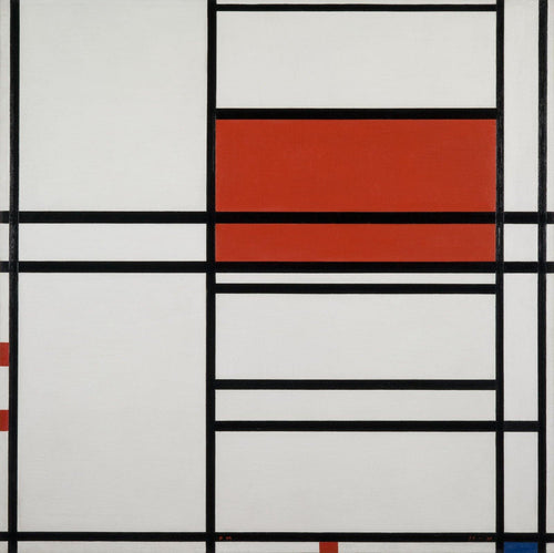 Composição De Vermelho E Branco (Piet Mondrian) - Reprodução com Qualidade Museu