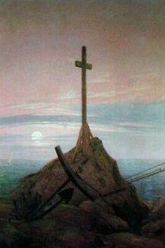 A cruz ao lado do Báltico (Caspar David Friedrich) - Reprodução com Qualidade Museu