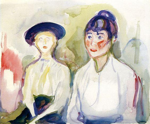 Frydis e Oline Bjolstad (Edvard Munch) - Reprodução com Qualidade Museu