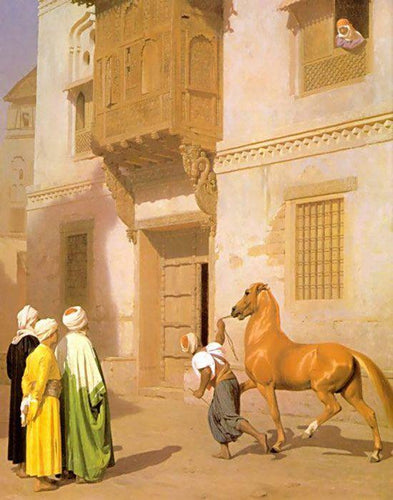Comerciante de cavalos no Cairo (Jean-Leon Gerome) - Reprodução com Qualidade Museu