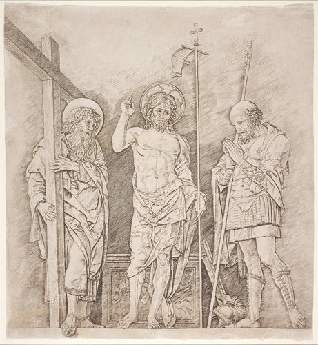 A Ressurreição de Cristo com Santo André e Santo Longius - Replicarte