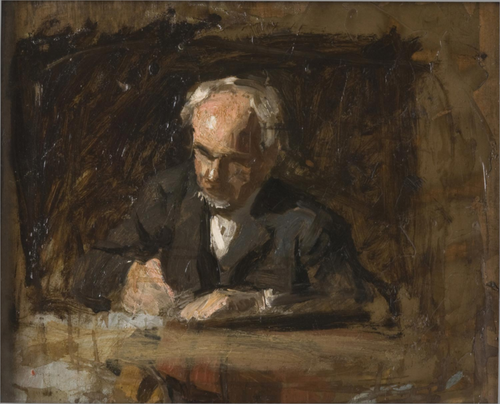 Esboço para o mestre da redação - Retrato de Benjamin Eakins (Thomas Eakins) - Reprodução com Qualidade Museu