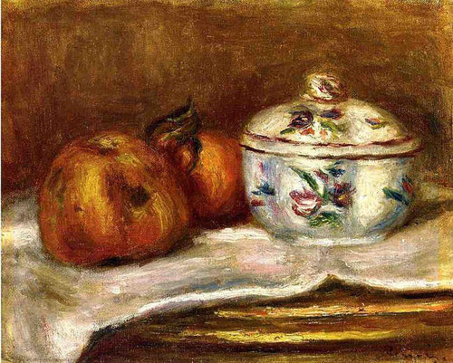 Açucareiro, maçã e laranja (Pierre-Auguste Renoir) - Reprodução com Qualidade Museu