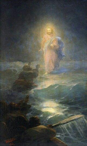 Jesus anda sobre a água (Ivan Aivazovsky) - Reprodução com Qualidade Museu