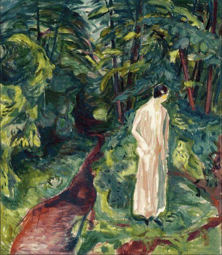 Mulher no jardim (Edvard Munch) - Reprodução com Qualidade Museu