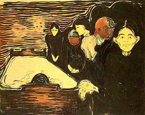 No leito de morte (Edvard Munch) - Reprodução com Qualidade Museu