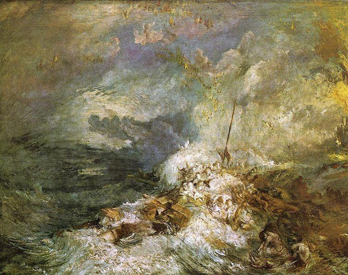Fogo no mar (Joseph Mallord William Turner) - Reprodução com Qualidade Museu