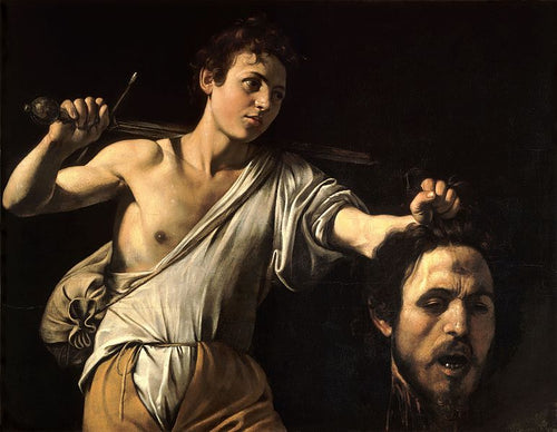 David com a cabeça de Golias (Caravaggio) - Reprodução com Qualidade Museu