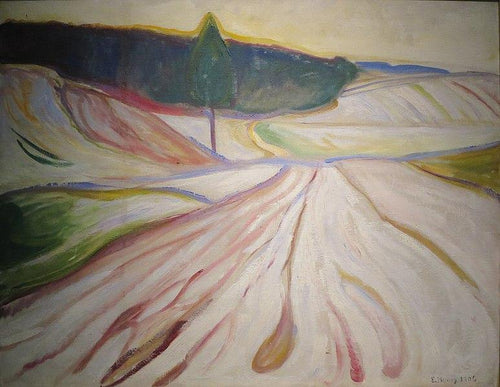 Paisagem de inverno, Thuringen (Edvard Munch) - Reprodução com Qualidade Museu