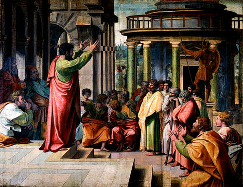 São Paulo Pregando em Atenas (Rafael) - Reprodução com Qualidade Museu