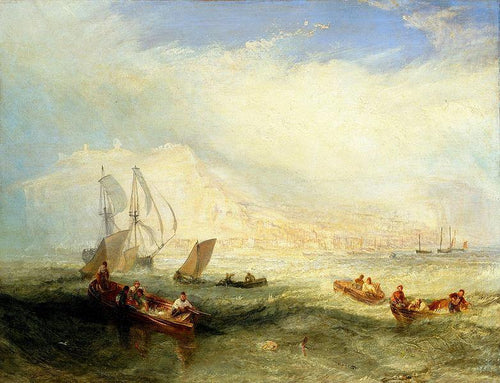 Pesca à linha em Hastings (Joseph Mallord William Turner) - Reprodução com Qualidade Museu