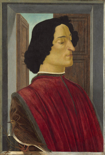 Retrato de Giuliano De Medici (Sandro Botticelli) - Reprodução com Qualidade Museu