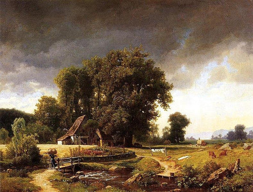 Paisagem da Vestefália (Albert Bierstadt) - Reprodução com Qualidade Museu