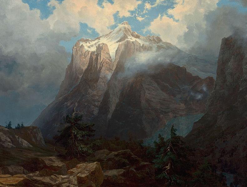 Mount Brewer de Kings River Canyon, Califórnia (Albert Bierstadt) - Reprodução com Qualidade Museu