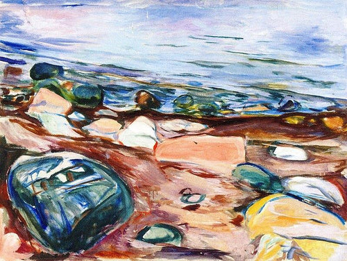 Praia com Pedras (Edvard Munch) - Reprodução com Qualidade Museu