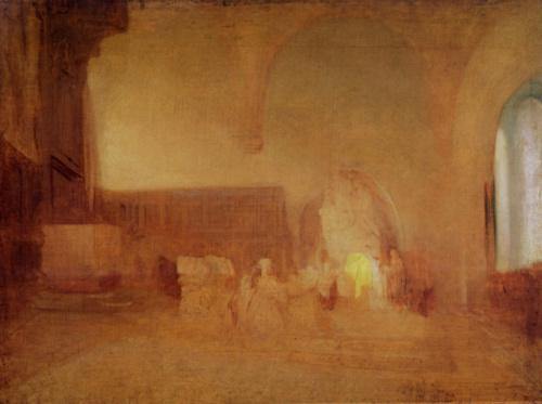 Cena em uma igreja ou salão abobadado (Joseph Mallord William Turner) - Reprodução com Qualidade Museu