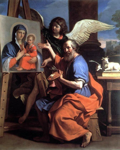 São Lucas Exibindo Uma Pintura Da Virgem
