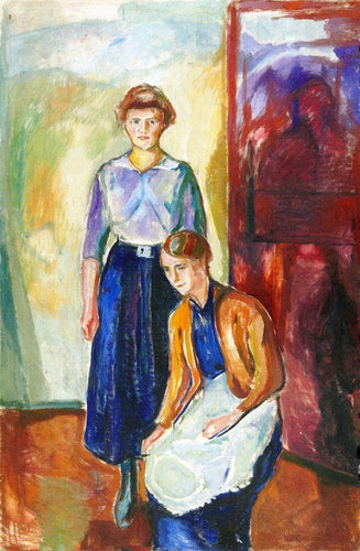 Duas empregadas domésticas (Edvard Munch) - Reprodução com Qualidade Museu