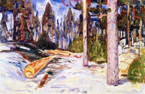 Árvores derrubadas (Edvard Munch) - Reprodução com Qualidade Museu