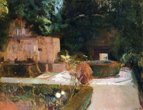 Jardins de Los Adarves, Alhambra, Granada (Joaquin Sorolla) - Reprodução com Qualidade Museu
