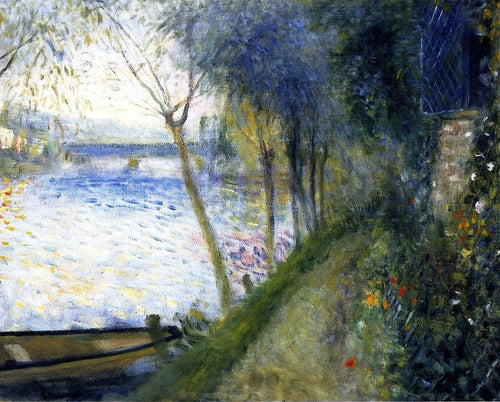 Paisagem à beira do Sena, Ponte Argenteuil (Pierre-Auguste Renoir) - Reprodução com Qualidade Museu