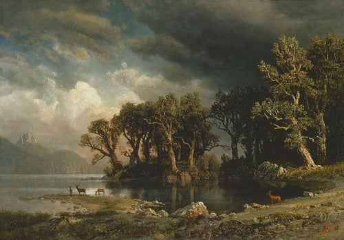 A tempestade que se aproxima (Albert Bierstadt) - Reprodução com Qualidade Museu
