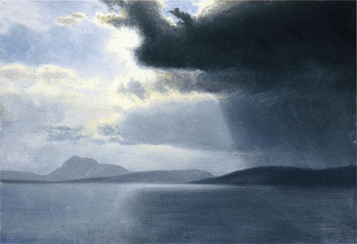 Tempestade se aproximando no rio Hudson (Albert Bierstadt) - Reprodução com Qualidade Museu