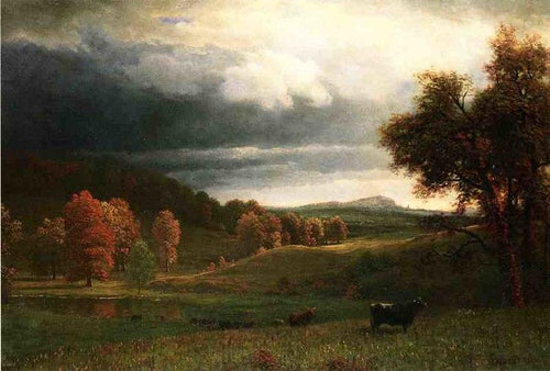 Paisagem de outono The Catskills (Albert Bierstadt) - Reprodução com Qualidade Museu