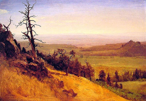 Montanhas Nebraska Wasatch (Albert Bierstadt) - Reprodução com Qualidade Museu
