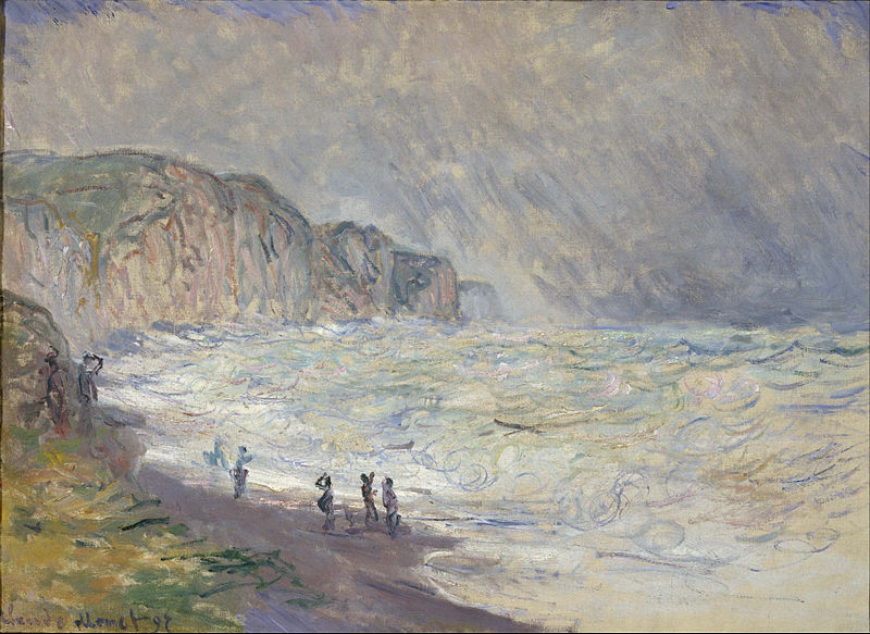 Mar pesado em Pourville (Claude Monet) - Reprodução com Qualidade Museu