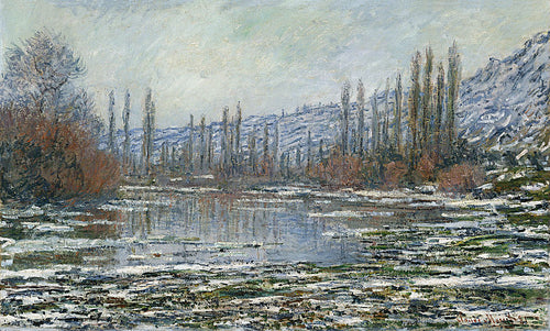 O degelo em Vetheuil (Claude Monet) - Reprodução com Qualidade Museu