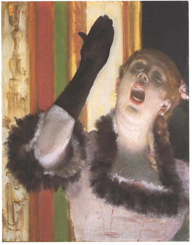 Cantora com uma luva (Edgar Degas) - Reprodução com Qualidade Museu
