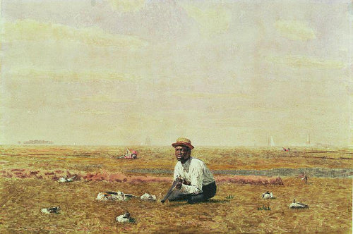 Whistling For Plover (Thomas Eakins) - Reprodução com Qualidade Museu